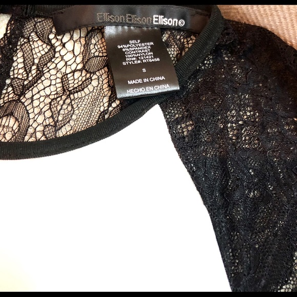 Ellison Pretty blouse with black lace designs - Picture 2 of 3
